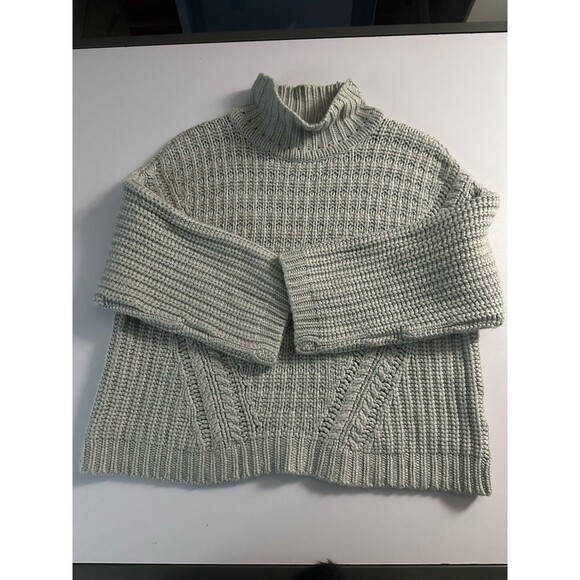 Autumn Cashmere Women's Gray Cashmere Blend Sweater Chunky Knit Pullover Sz XS - Picture 6 of 6